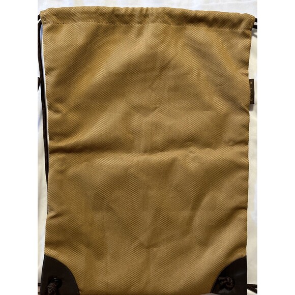Timberland Drawstring Bag Sack Brown/Black Canvas Back Pack - Picture 7 of 8